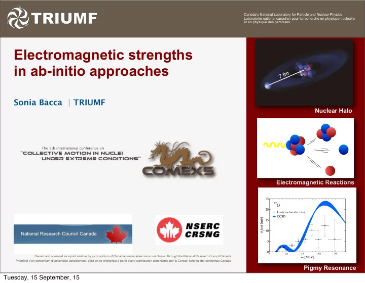 electromagnetic strengths in ab initio approaches