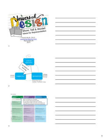 1  options for perception    (e.g., enlarged text,  physical models)  options for language,