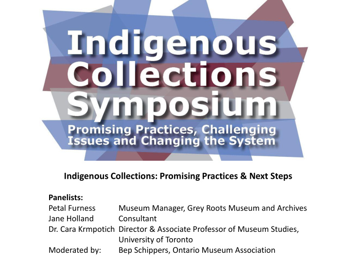indigenous collections promising practices next steps