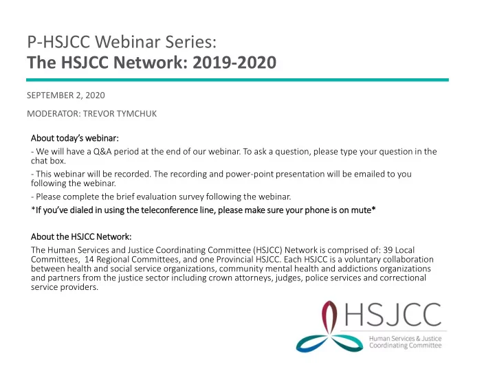 p hsjcc webinar series