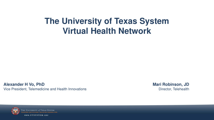 the university of texas system virtual health network