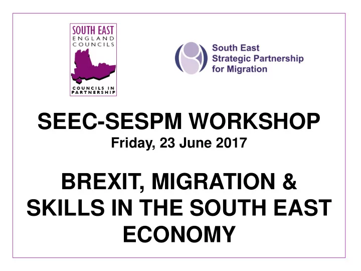 skills in the south east