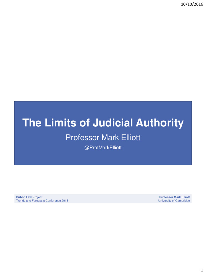 the limits of judicial authority