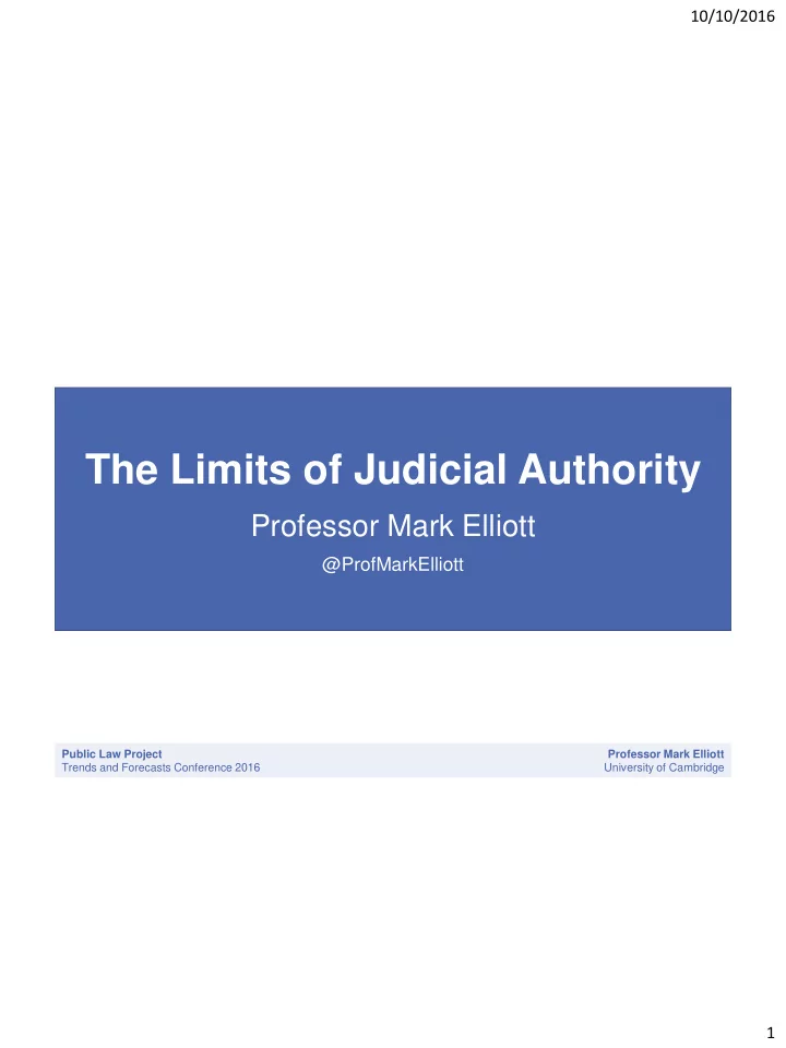 the limits of judicial authority
