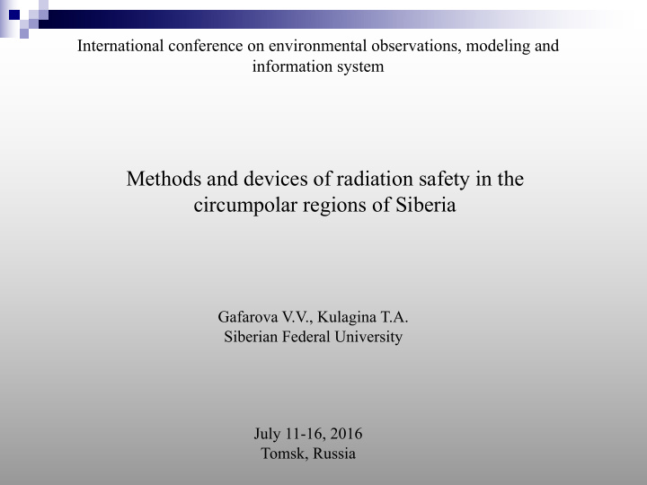 methods and devices of radiation safety in the
