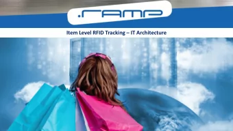 Item Level RFID Tracking  IT Architecture  1  In  Intr  troducti  tion  An RFID solution has