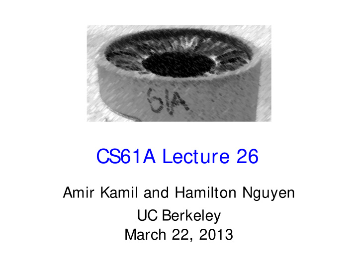 cs61a lecture 26