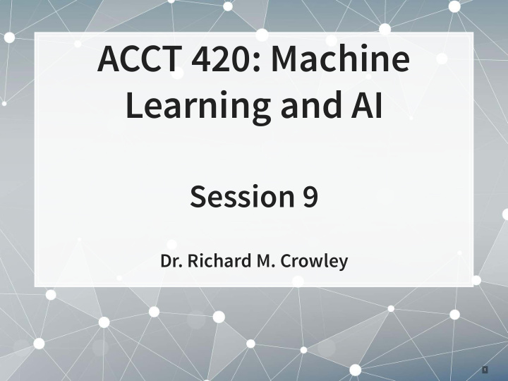 acct 420 machine learning and ai