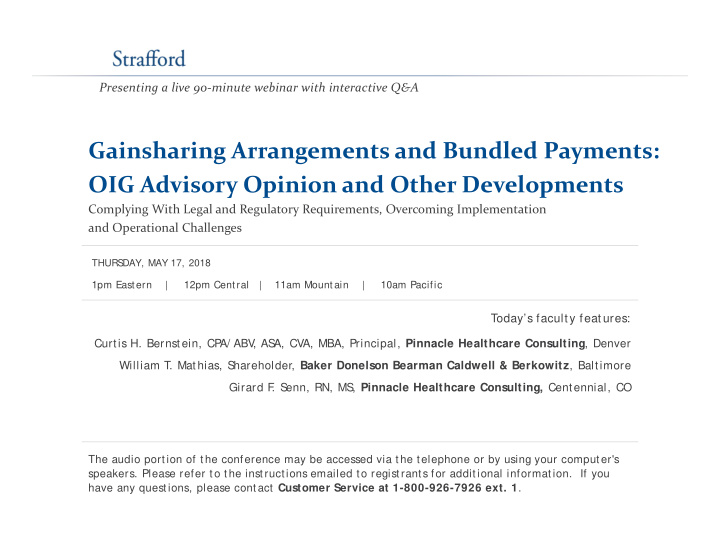 gainsharing arrangements and bundled payments oig
