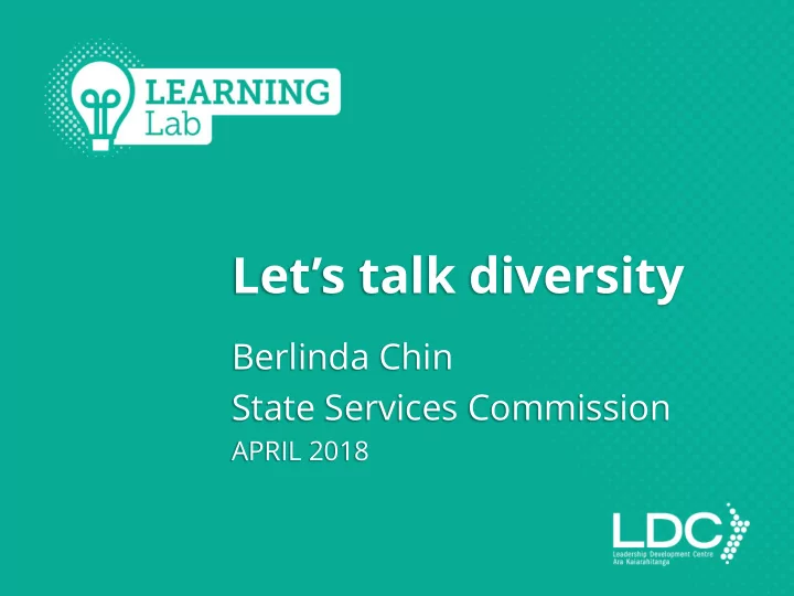 let s talk diversity