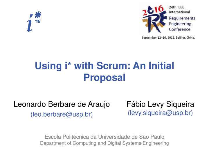 using i with scrum an initial proposal