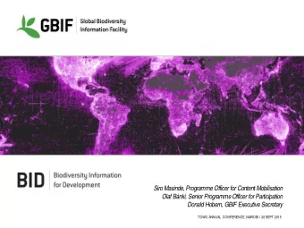 Siro Masinde, Programme Officer for Content Mobilisation  Olaf Bnki, Senior Programme Officer for