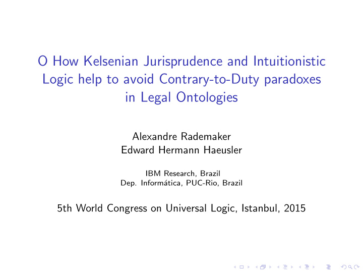 o how kelsenian jurisprudence and intuitionistic logic