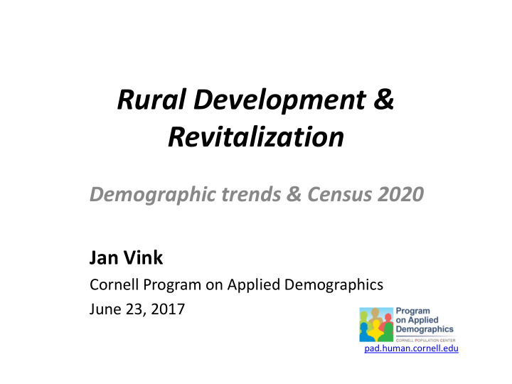 rural development revitalization