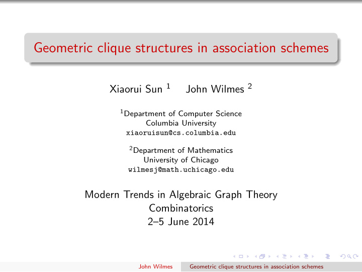 geometric clique structures in association schemes