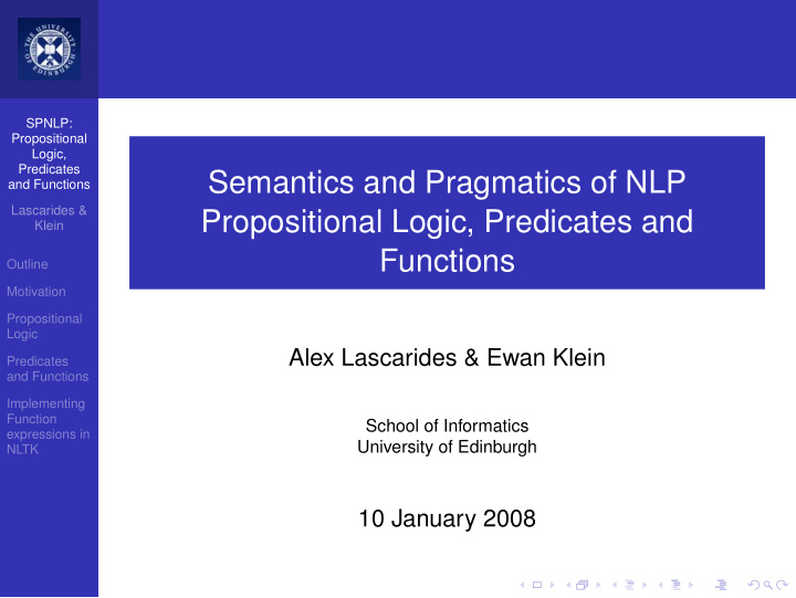 semantics and pragmatics of nlp