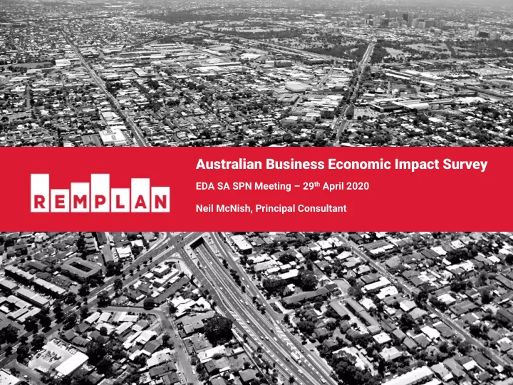 australian business economic impact survey