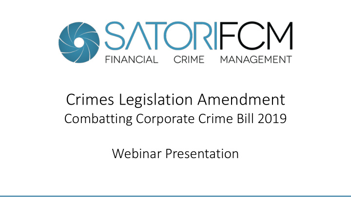 crimes legislation amendment