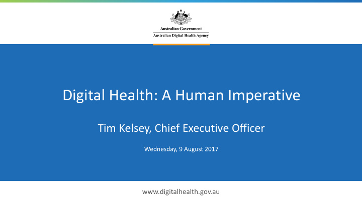 digital health a human imperative