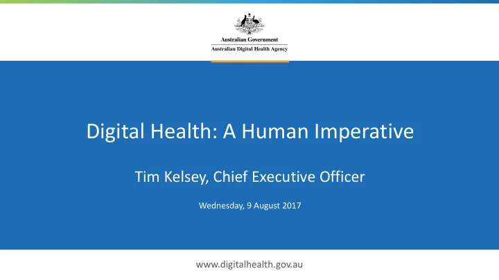 digital health a human imperative