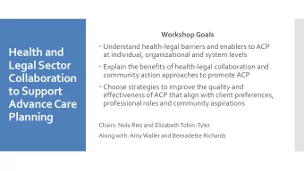 Health and  at individual, organizational and system levels  Legal Sector  Explain the benefits