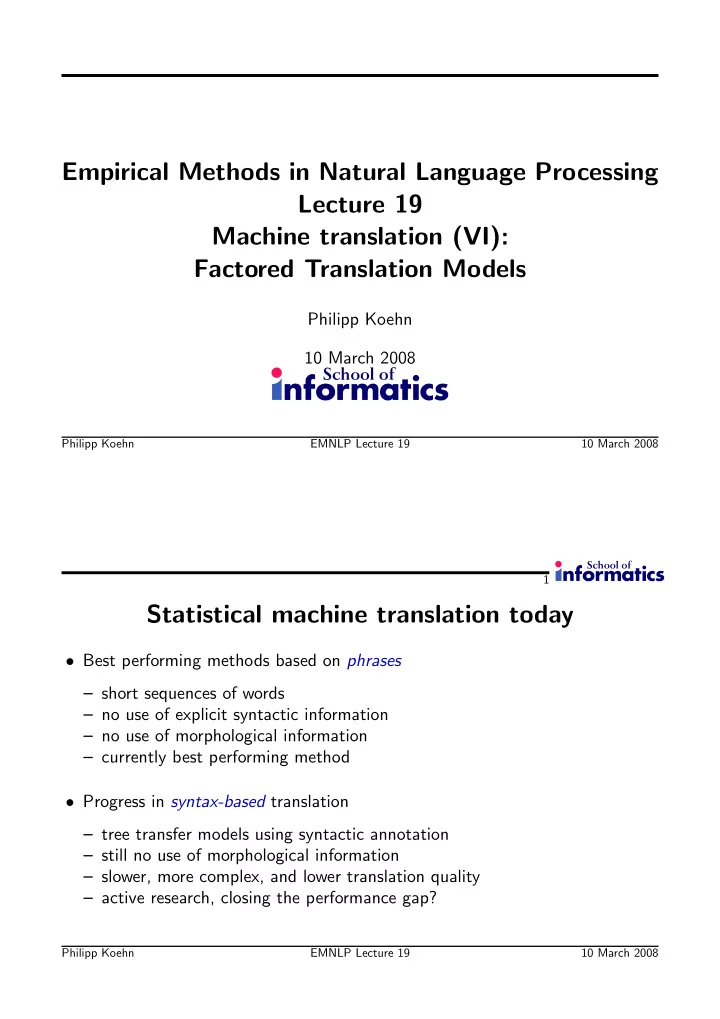 empirical methods in natural language processing lecture
