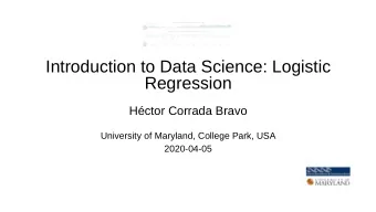 Introduction to Data Science: Logistic  0  1  1  according to a data fit criterion.  account