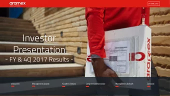 Investor  Presentation  - FY &amp; 4Q 2017 Results -  Disclaimer  Management Update  4Q 2017