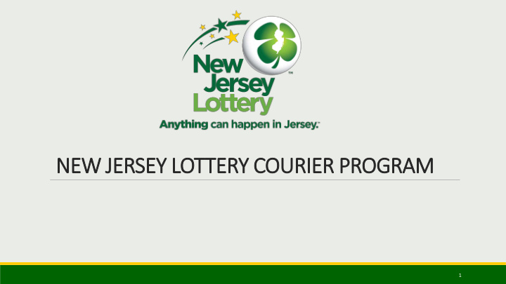 new jersey lottery courier program