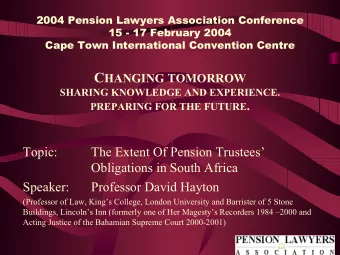 ESTABLISHED  OBLIGATIONS  DUE  CARE  AND  DILIGENCE  ENGLISH  PENSION  TRUSTEES  ENGLISH  HASTINGS