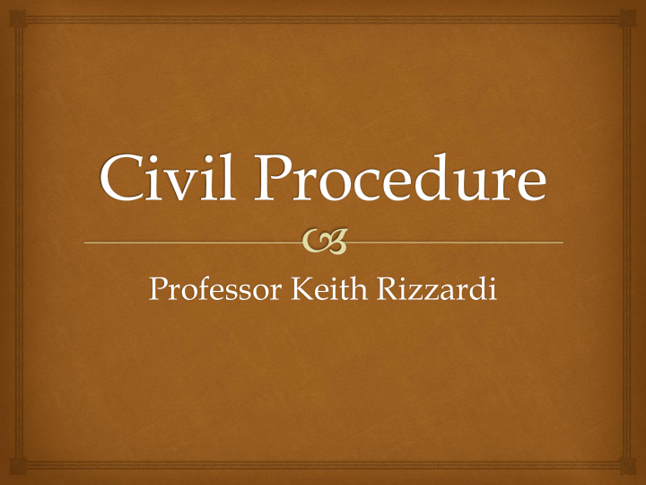 professor keith rizzardi