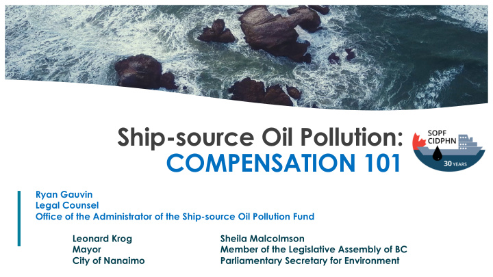 ship source oil pollution compensation 101