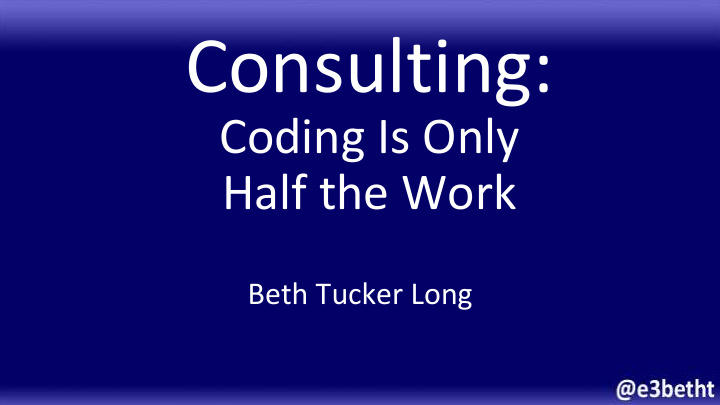 consulting