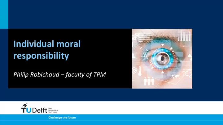 individual moral responsibility