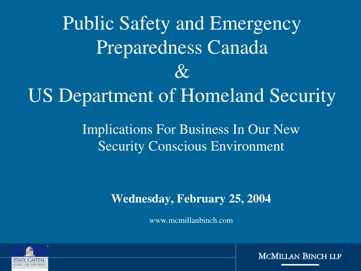 public safety and emergency preparedness canada us
