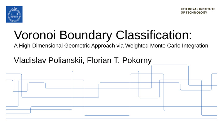 voronoi boundary classification