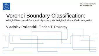 Voronoi Boundary Classification:  A High-Dimensional Geometric Approach via Weighted Monte Carlo