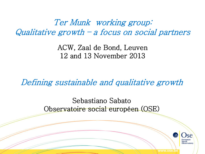 defining sustainable and qualitative growth sebastiano