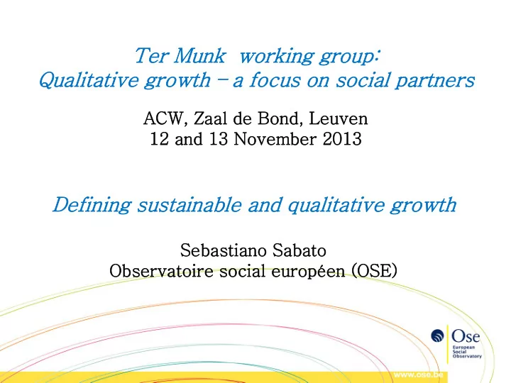 defining sustainable and qualitative growth sebastiano
