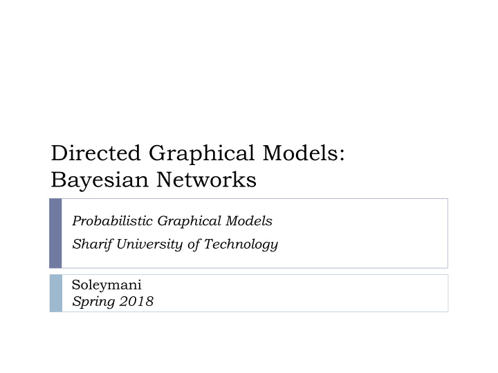 directed graphical models