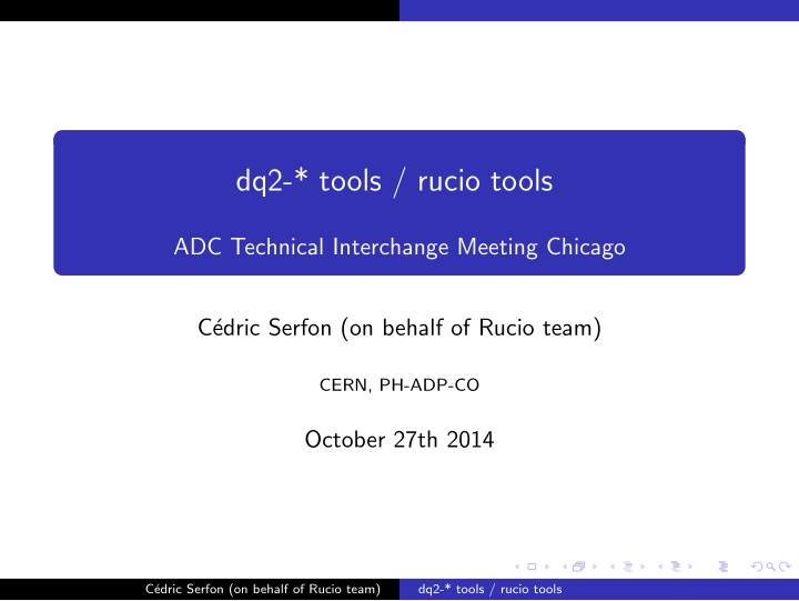 dq2 tools rucio tools