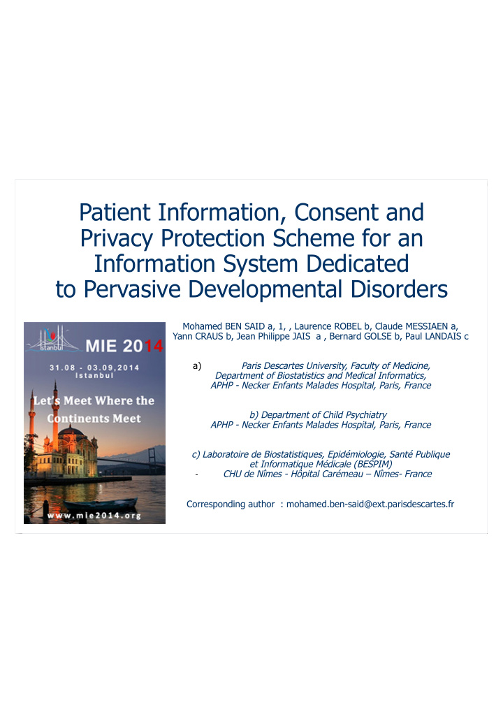 patient information consent and privacy protection scheme