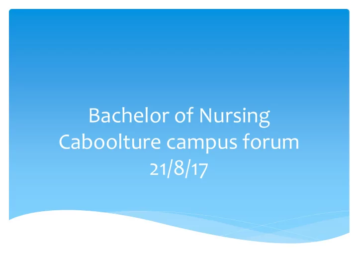 bachelor of nursing