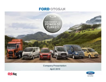 Company Presentation  April 2015  About Ford Otosan  Page 2  Company Profile  Key Performance