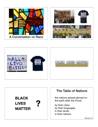 MATTER ? the earth after the Flood:  LIVES by their clans,  by their languages,  in their