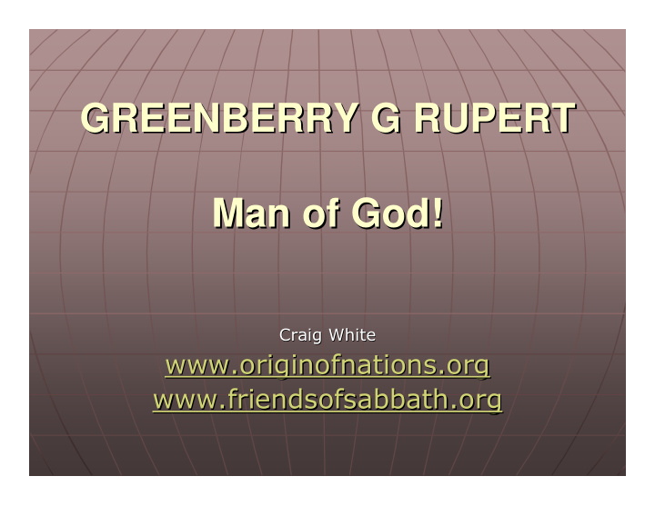 greenberry g rupert greenberry g rupert man of god man of