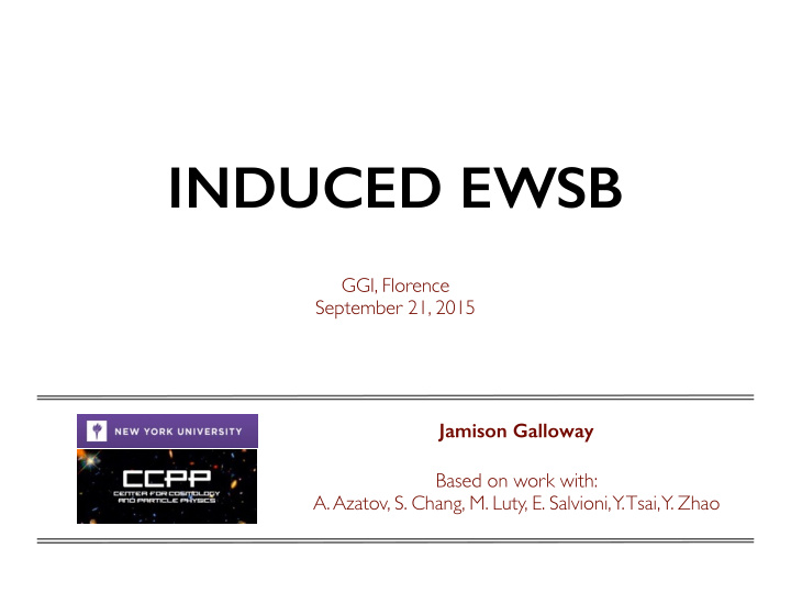 induced ewsb