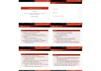 Outline  Computer Security: Intro  Organisation  B. Jacobs  Introduction  Institute for Computing
