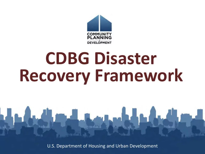 recovery framework