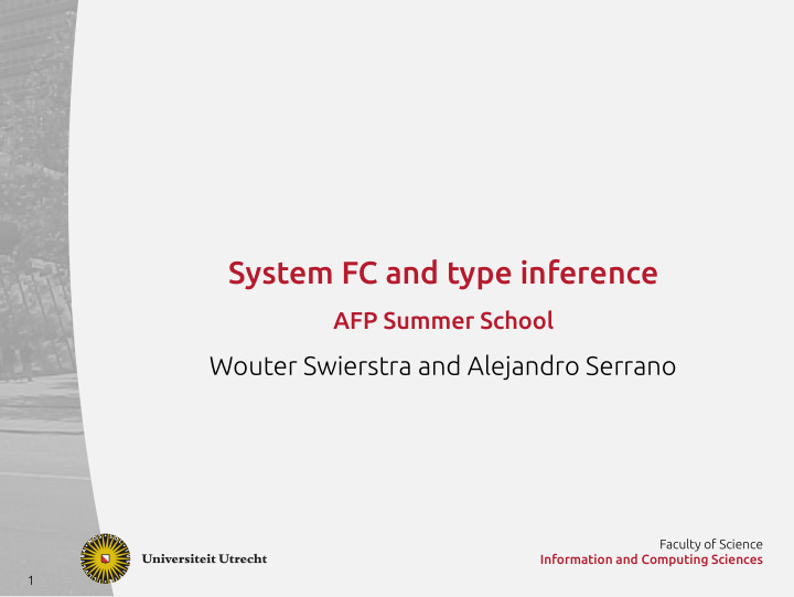 system fc and type inference